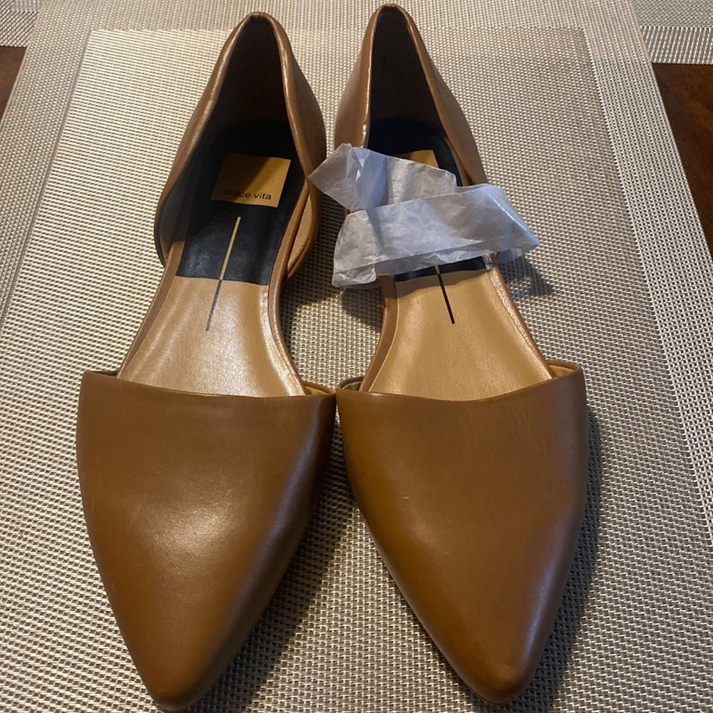 Dolce Vita Apola D’Orsay Flat Size 8 Tan Leather